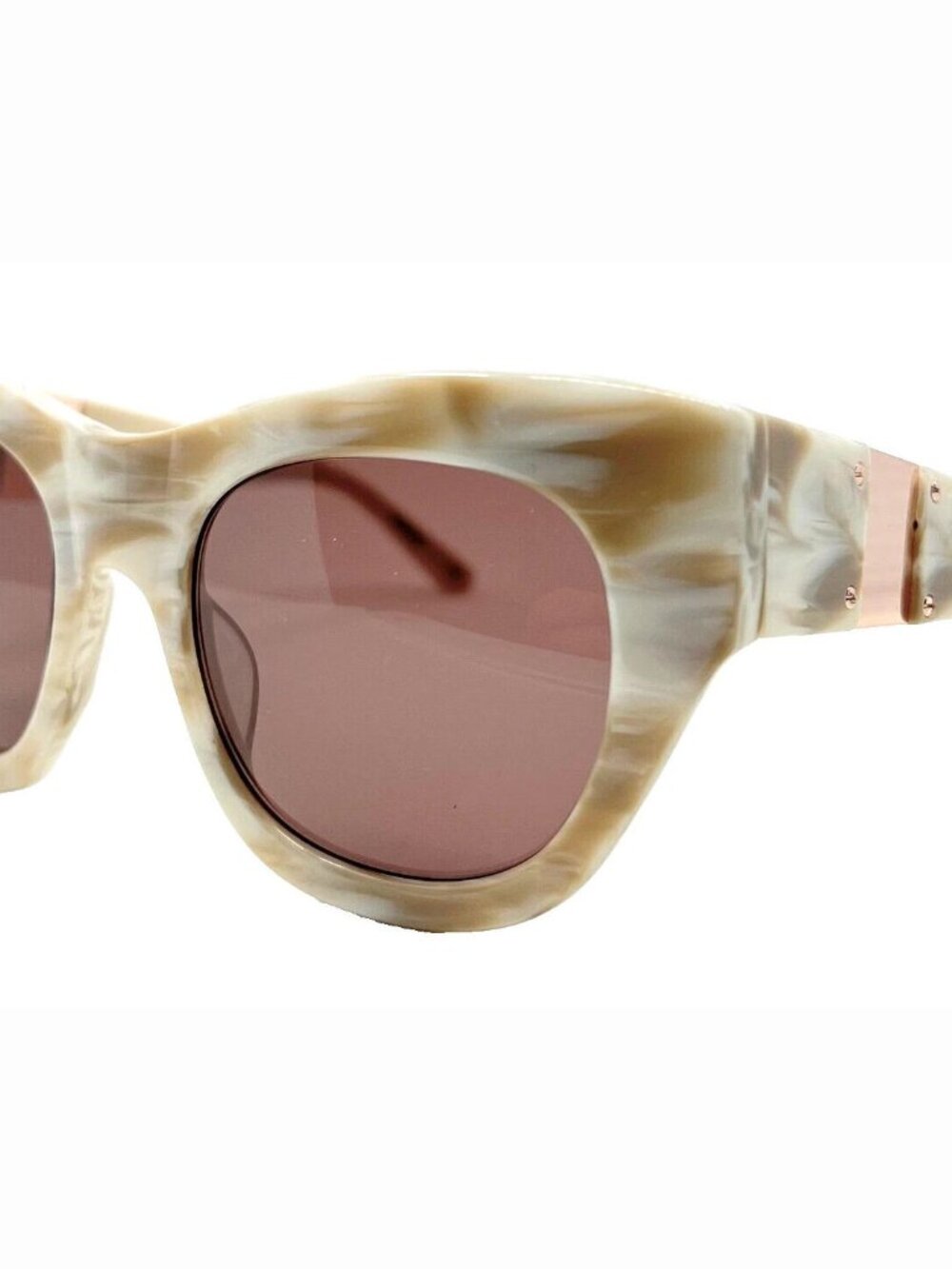 Gwen Stefani L.A.M.B. LA531 Beige Marble Frame / Brown Tinted Lens Sunglasses